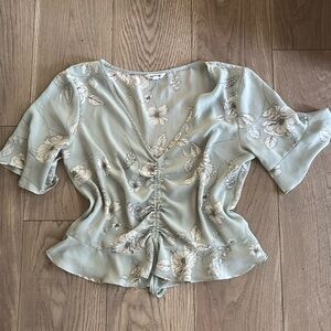Express floral print shirt top (three tops)